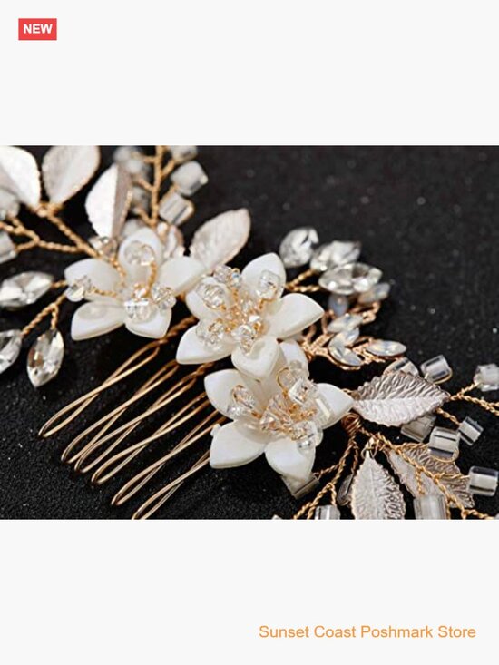 Wedding Hair Comb Clip Bridal Crystal Hair Accessories for Brides Bridesmaid main image 6